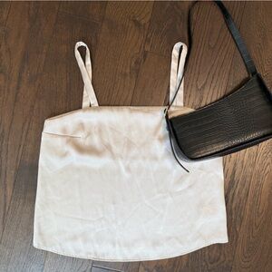Y2K Vintage Express Silk Tank‎ Top Blouse Coquette Going Out Indie Sleaze Sz M